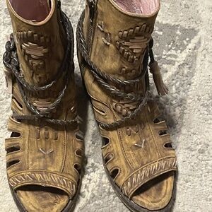 Artisan Leather Ankle Booties